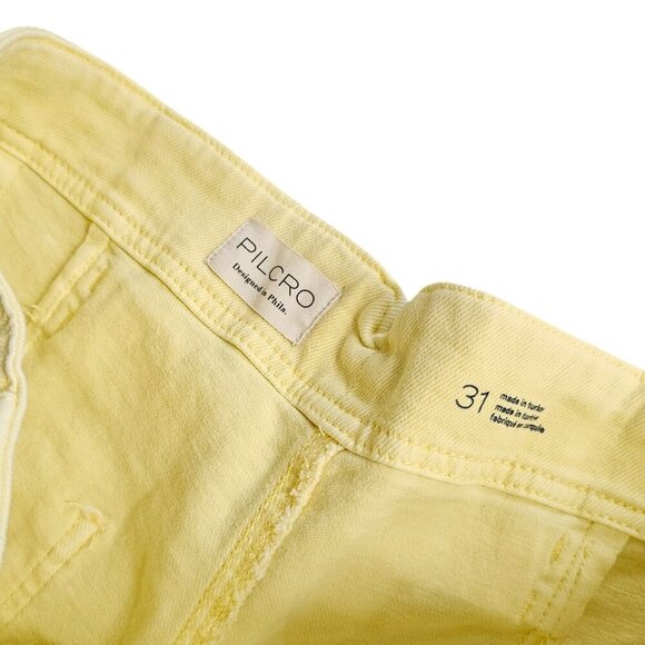 Anthropologie The Kit Regenerative Cotton Shorts Yellow, Size 31, NWT - Picture 8 of 10